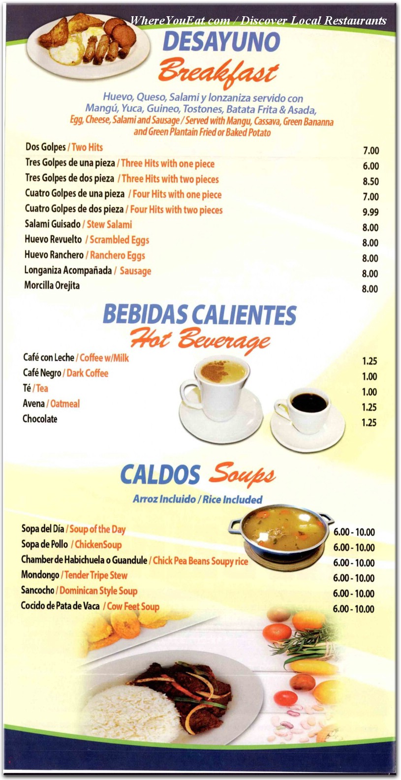 menu image