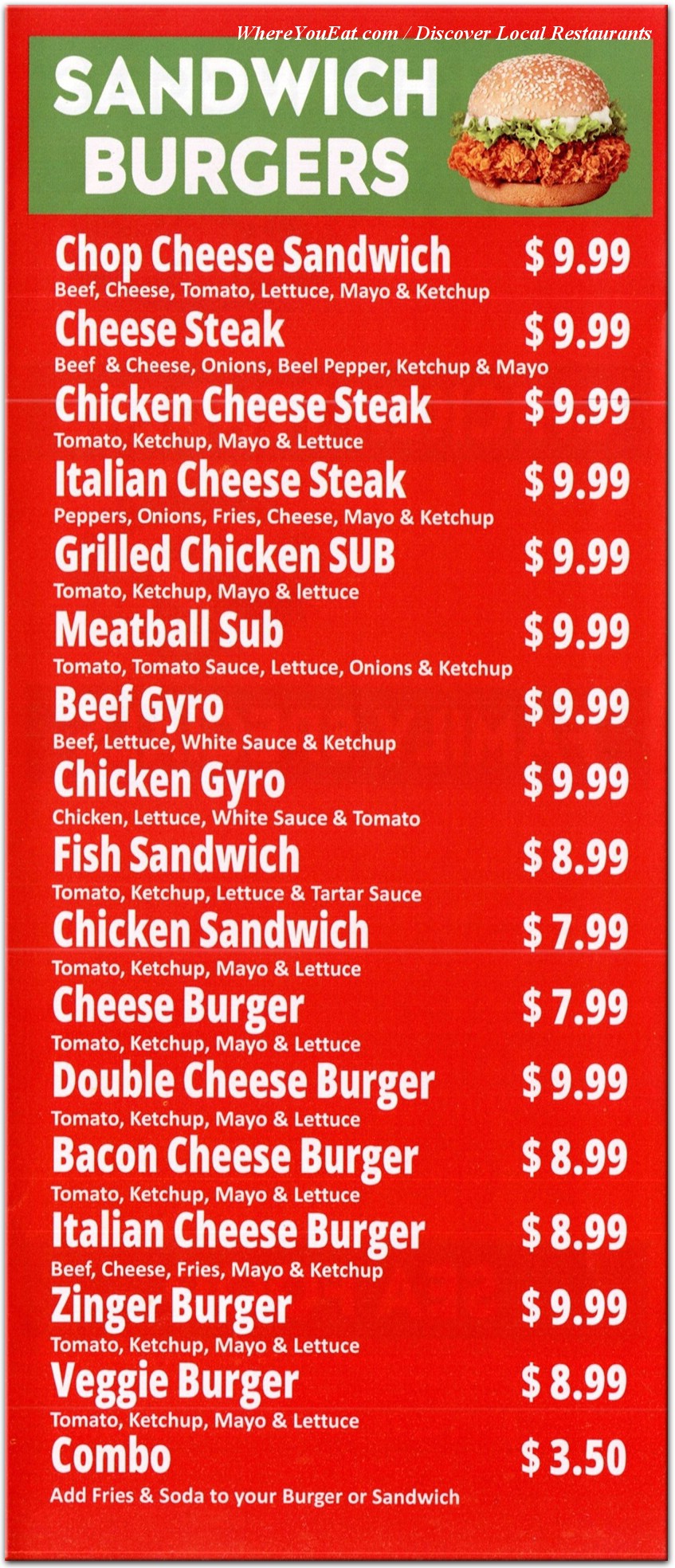 menu image