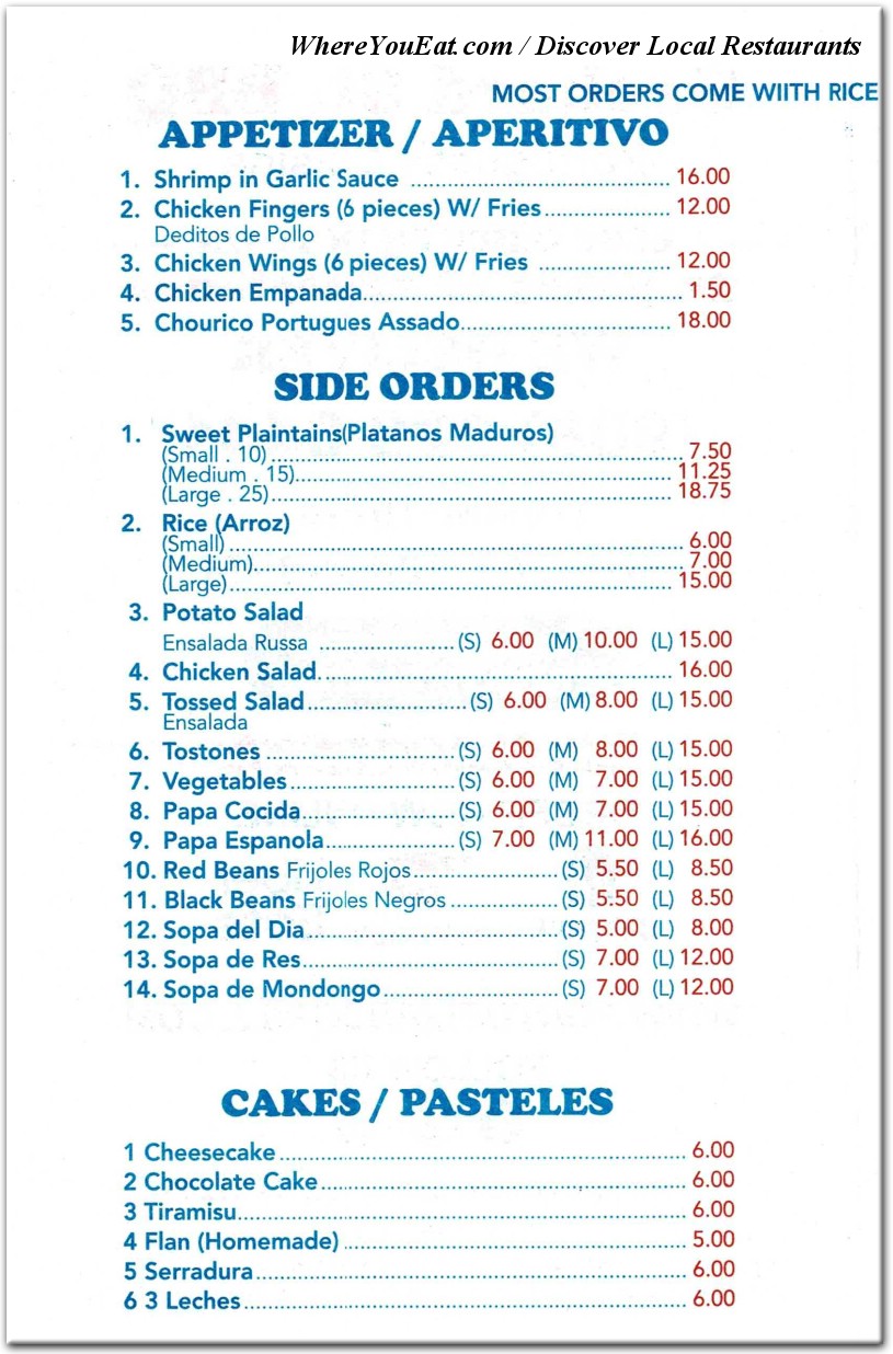 menu image