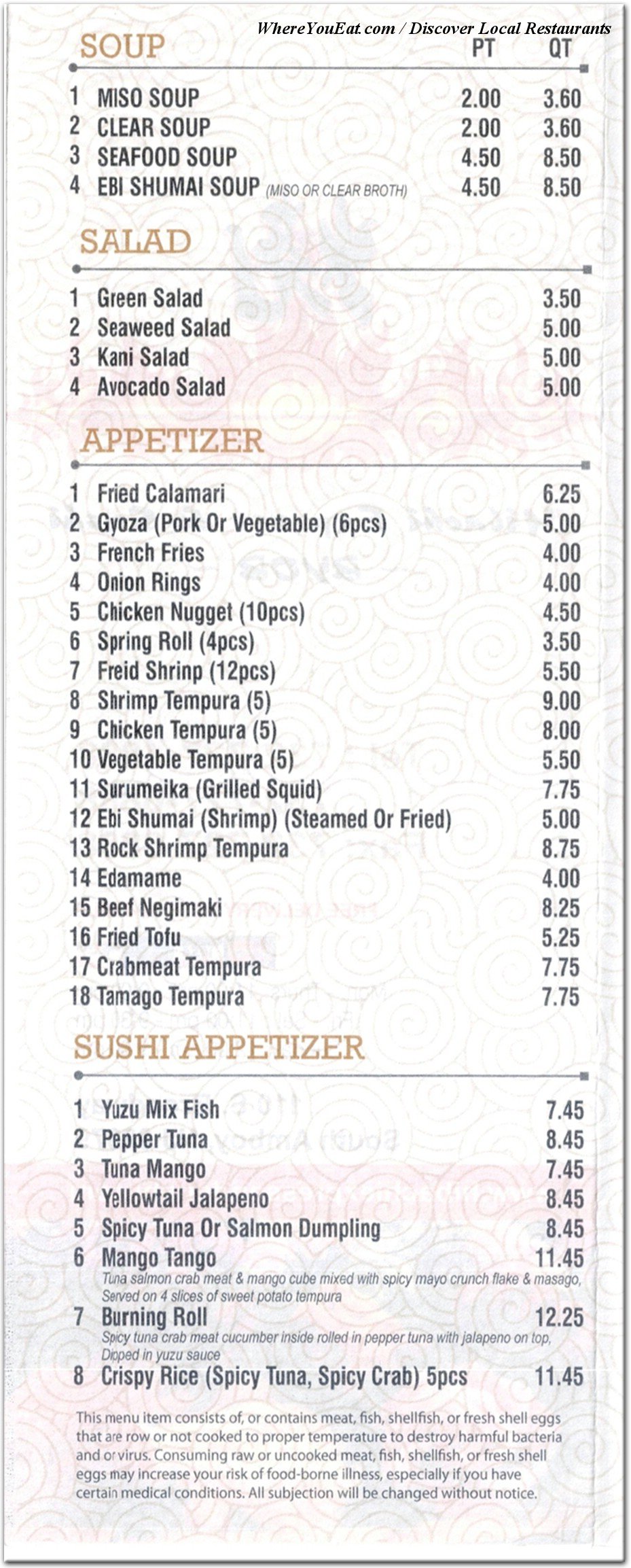 menu image