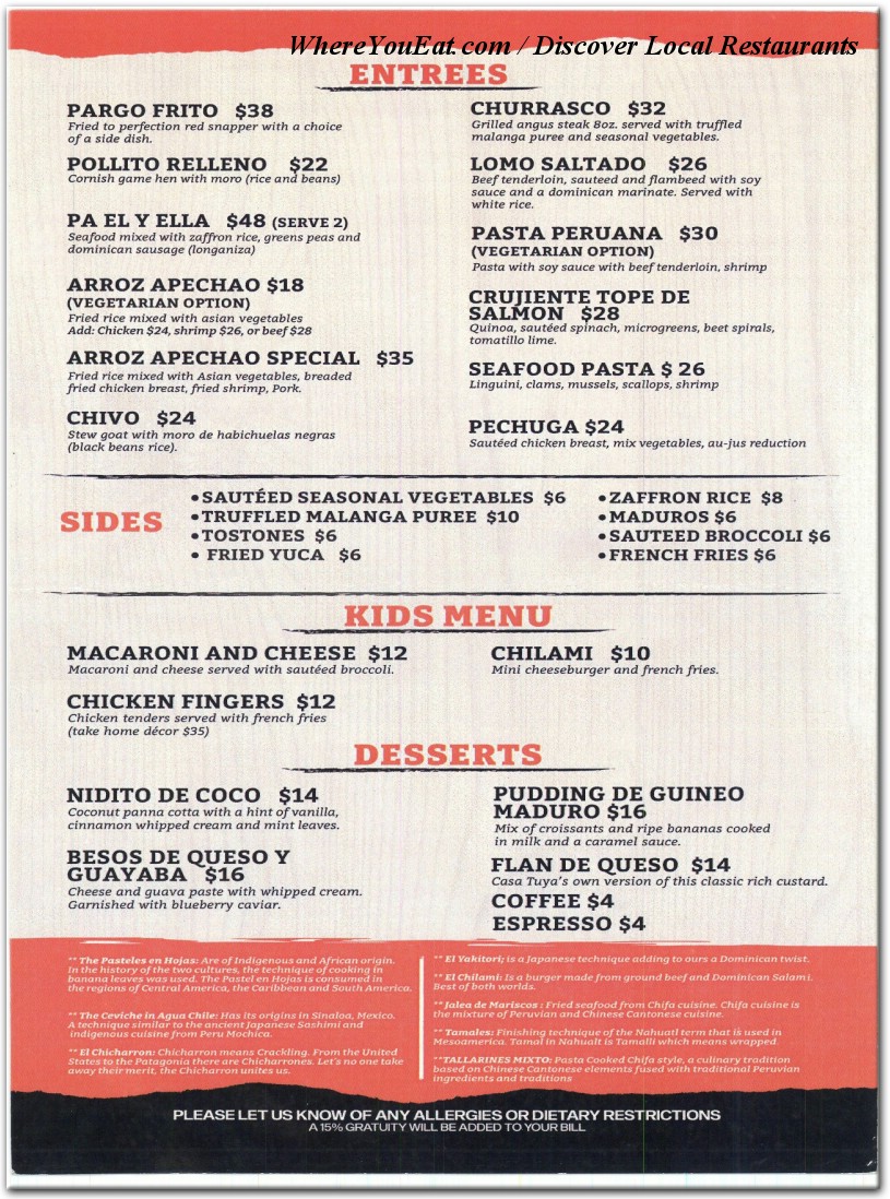 menu image