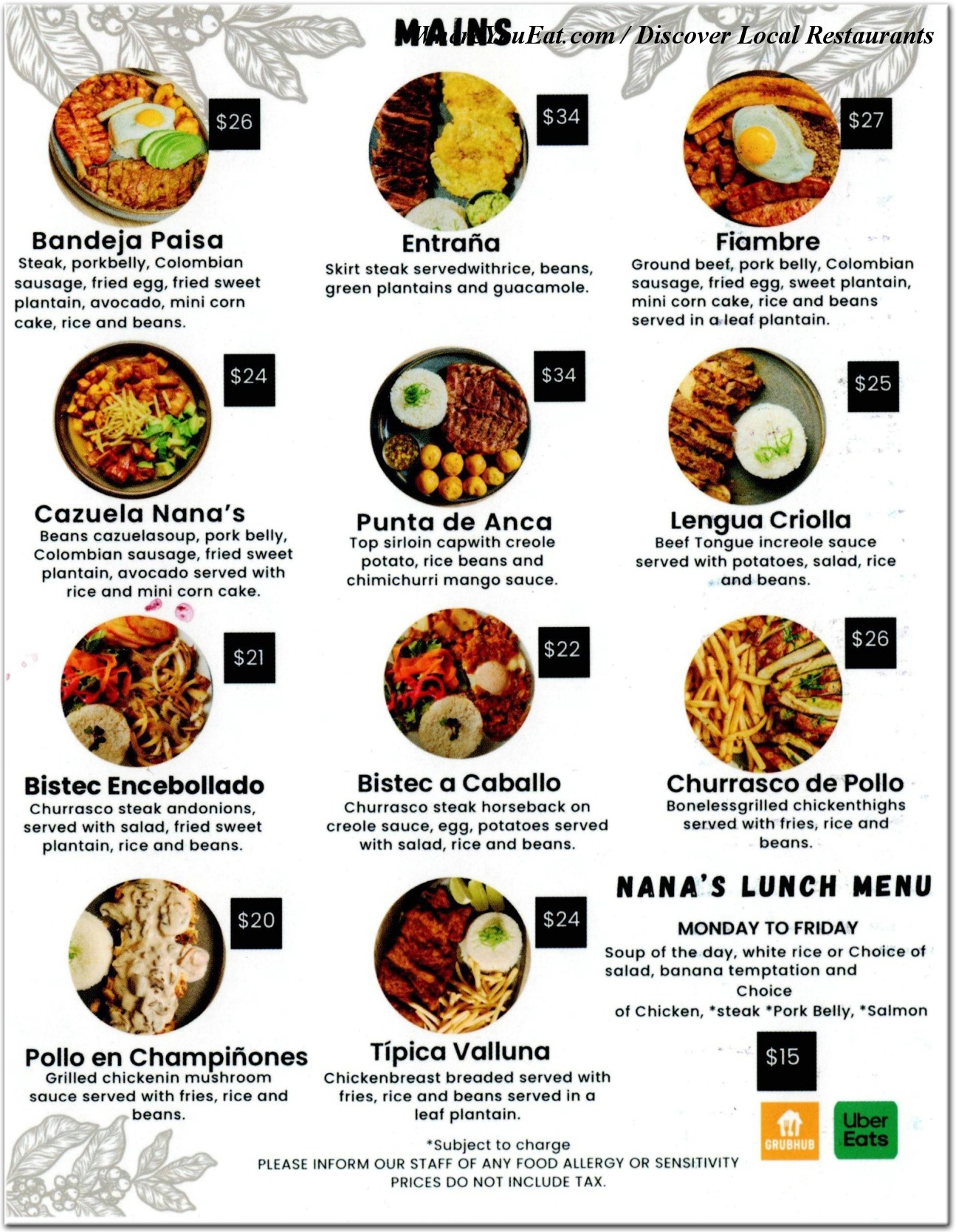menu image