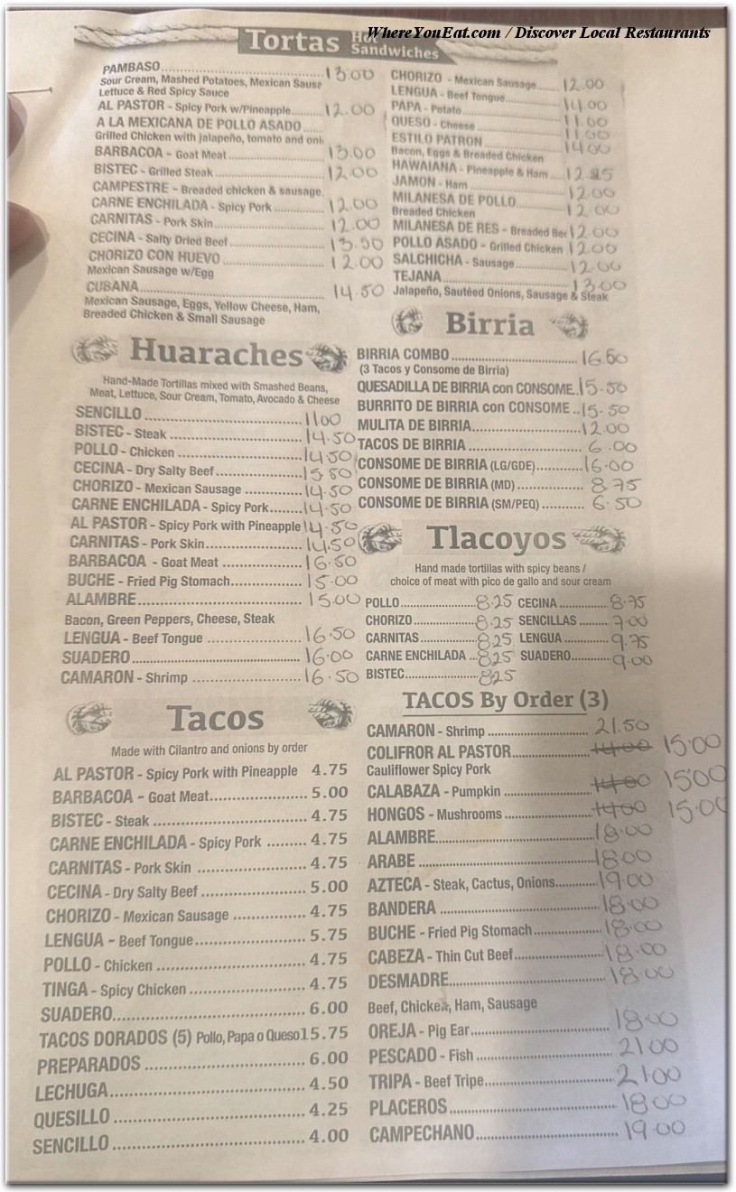 menu image