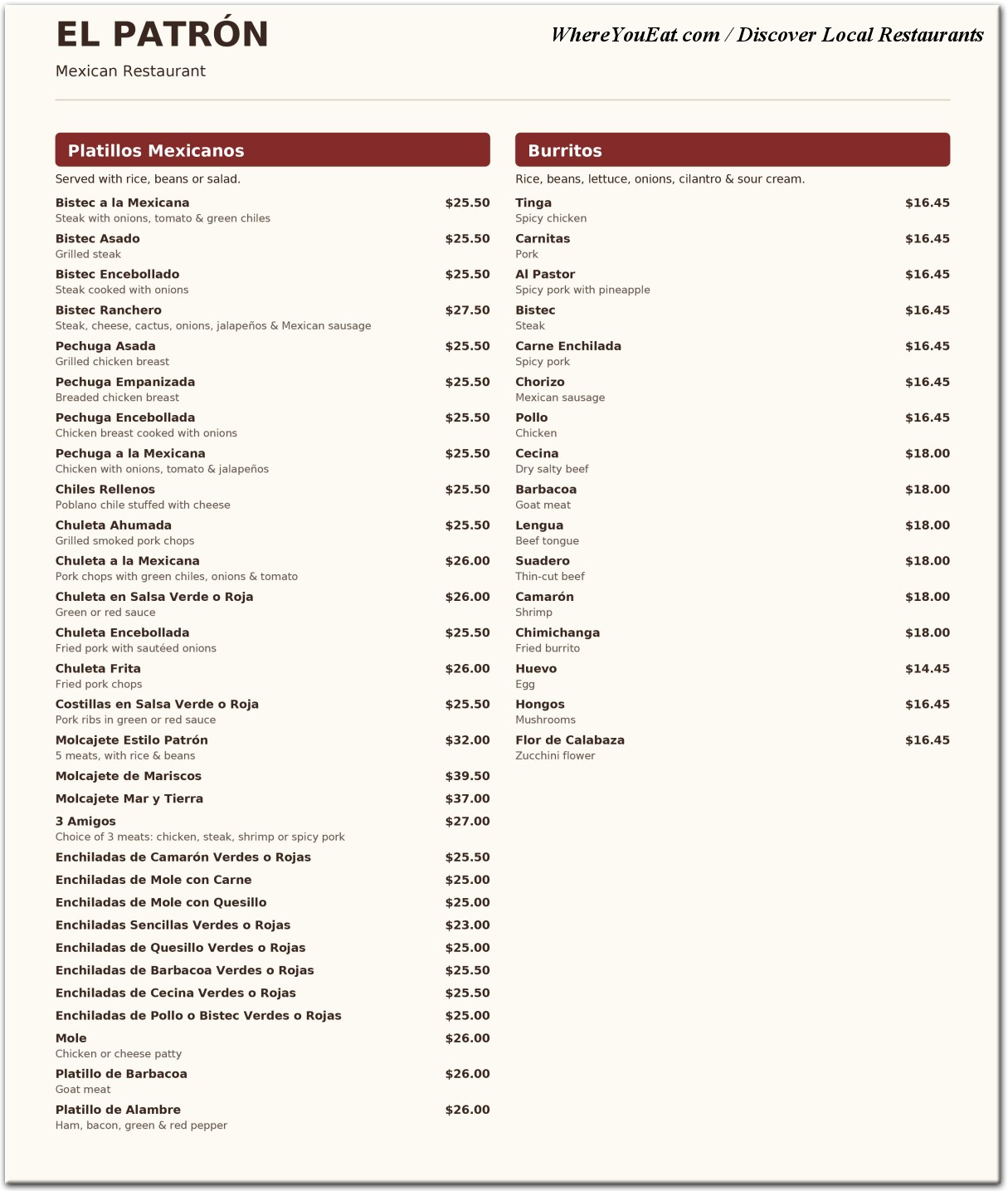 menu image