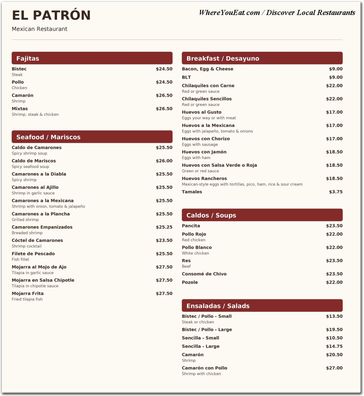 menu image