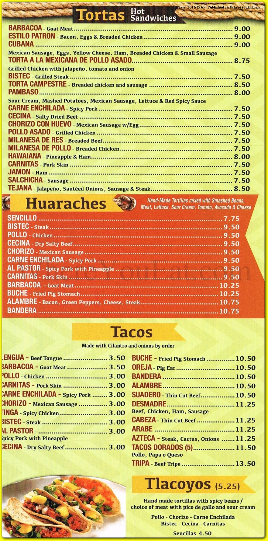 El Patron Bay Street Restaurant In Staten Island Official Menus Photos