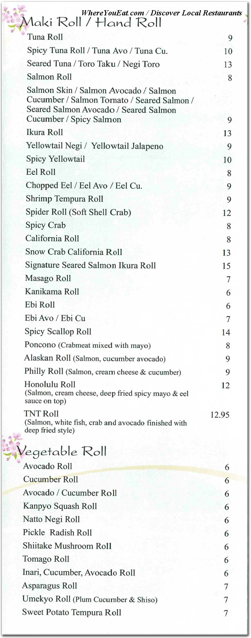 menu image