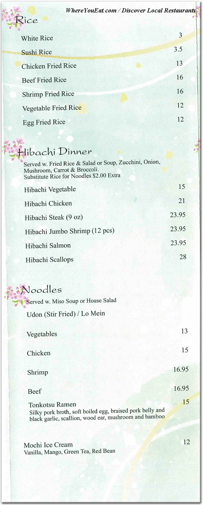 menu image