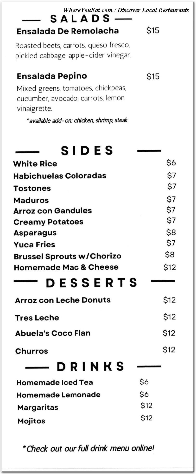 menu image