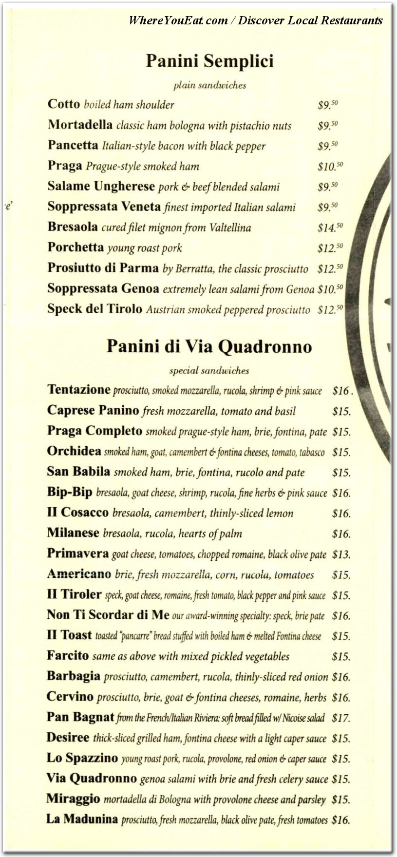 menu image