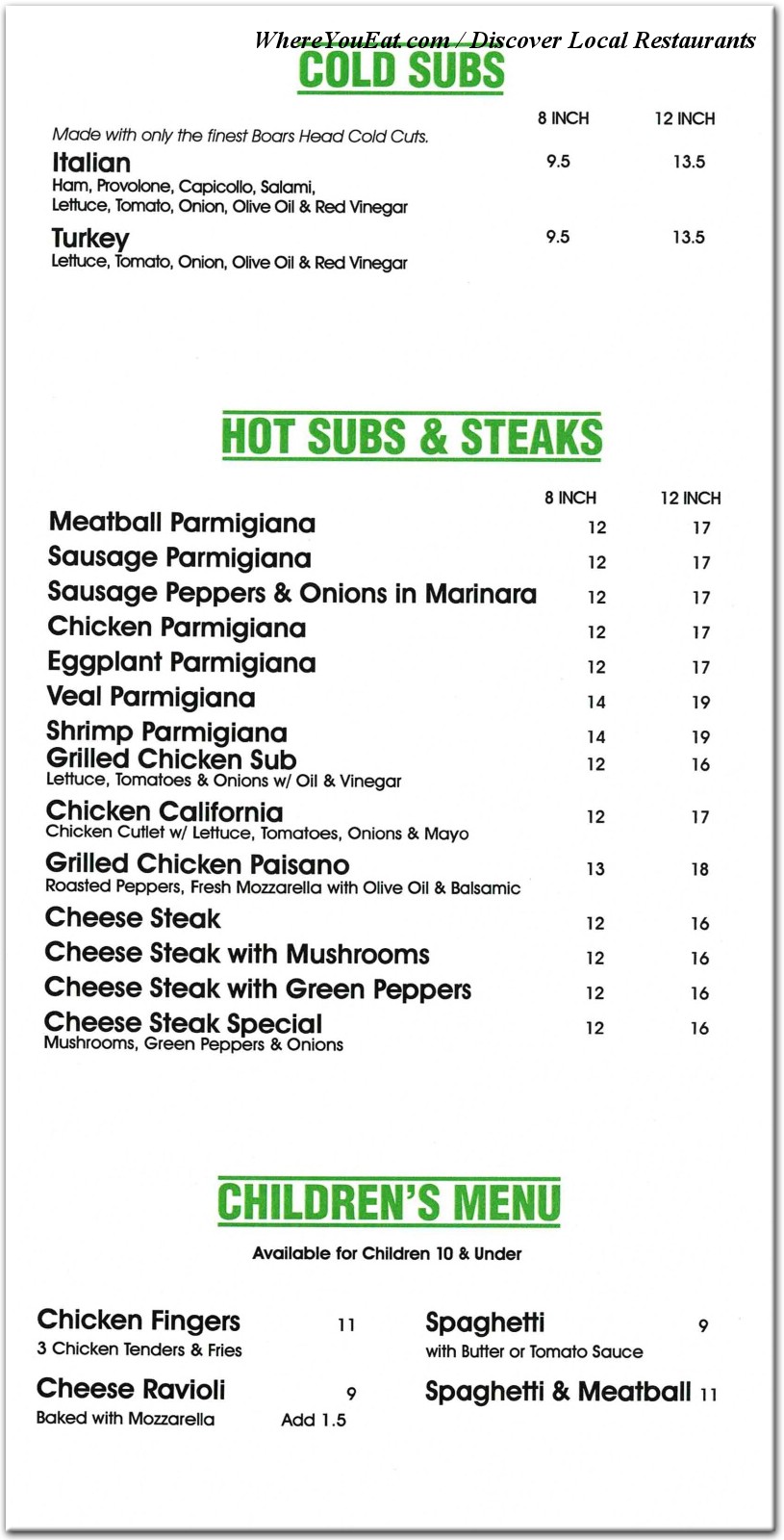 menu image