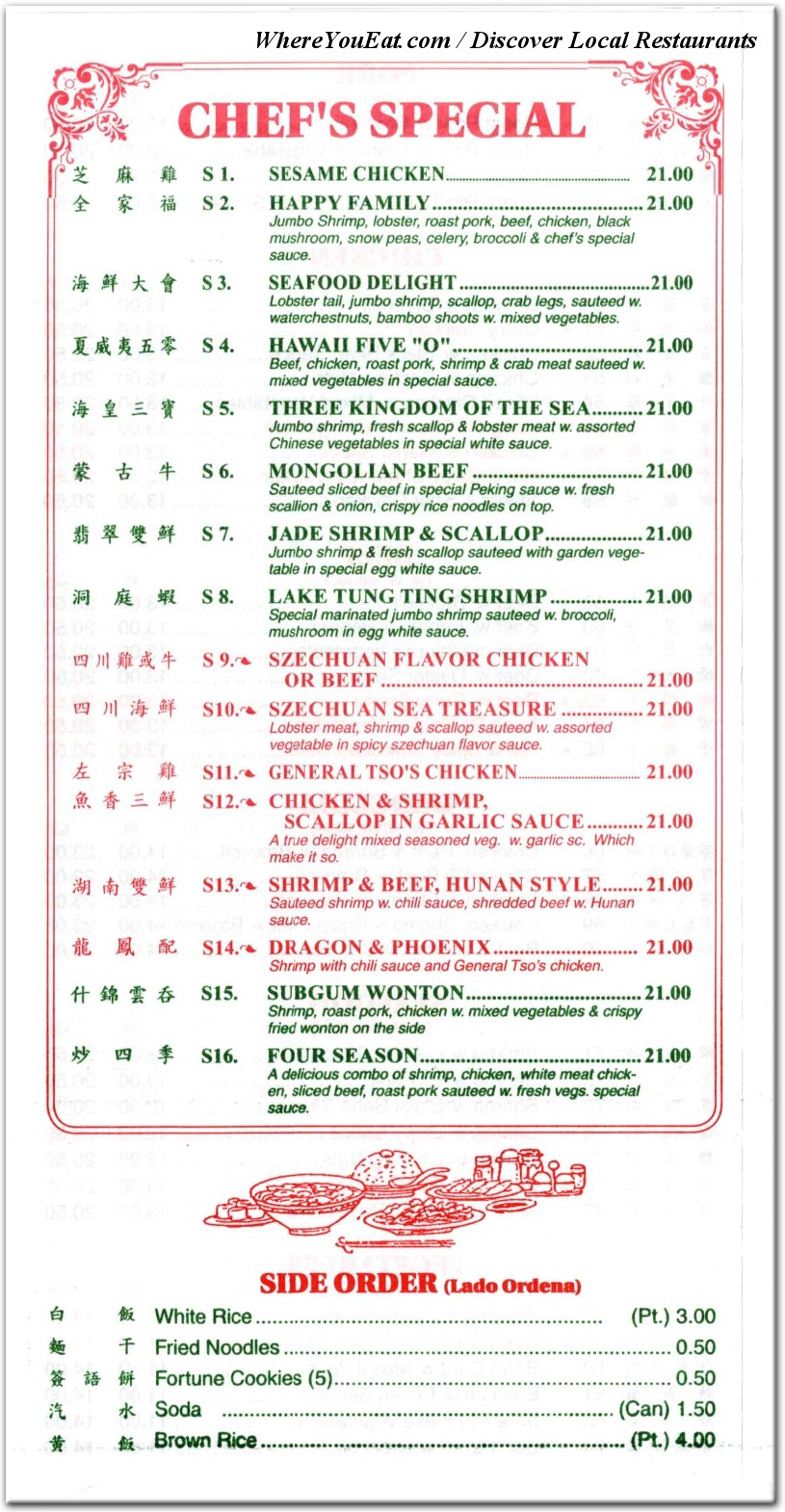 menu image