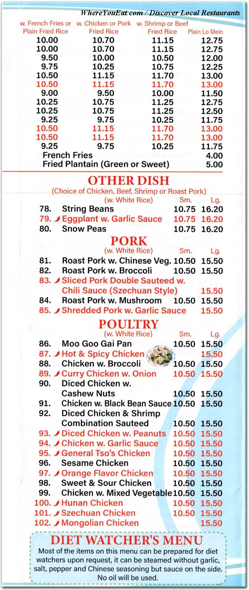 menu image