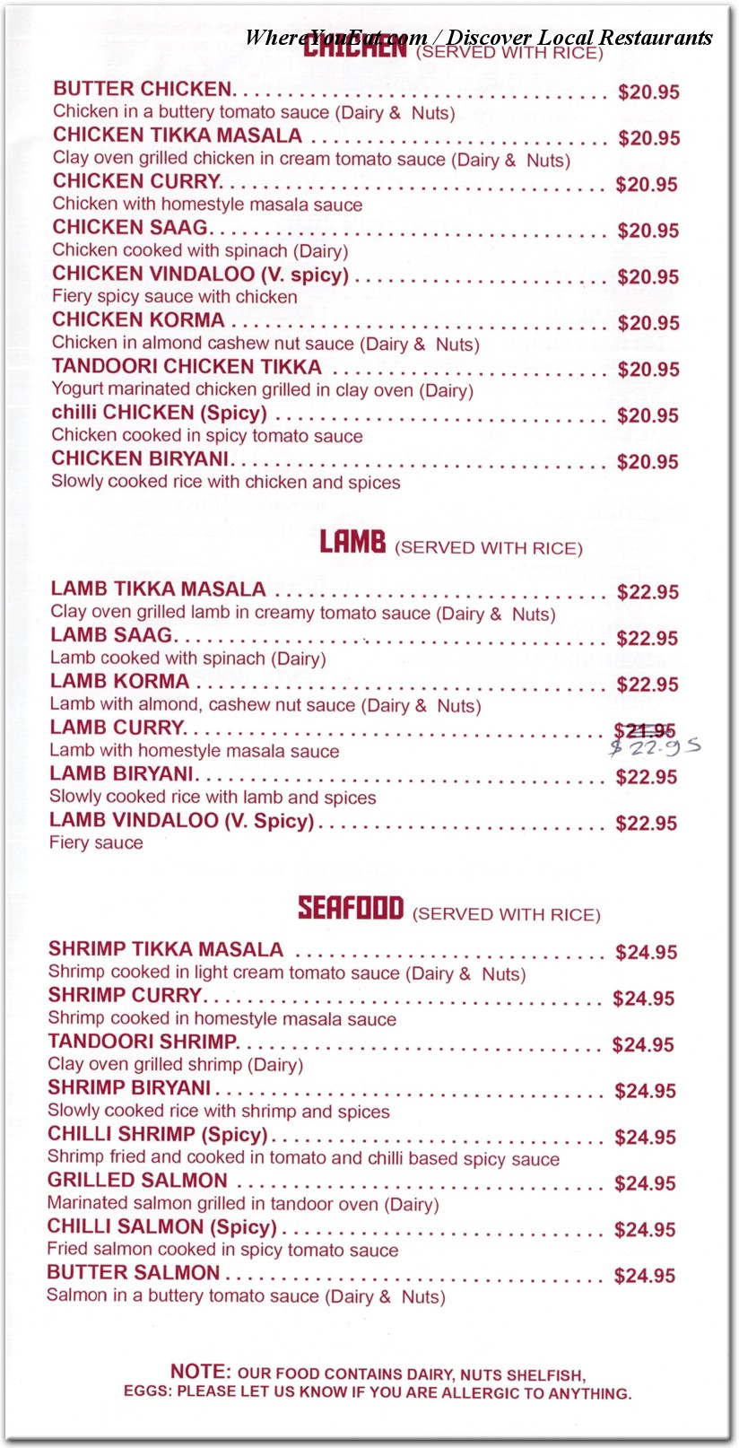 menu image
