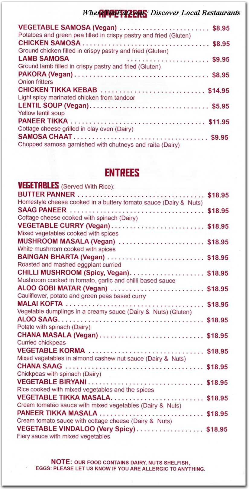 menu image