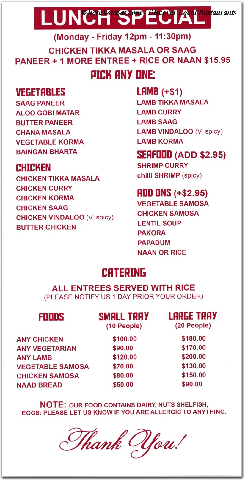 menu image