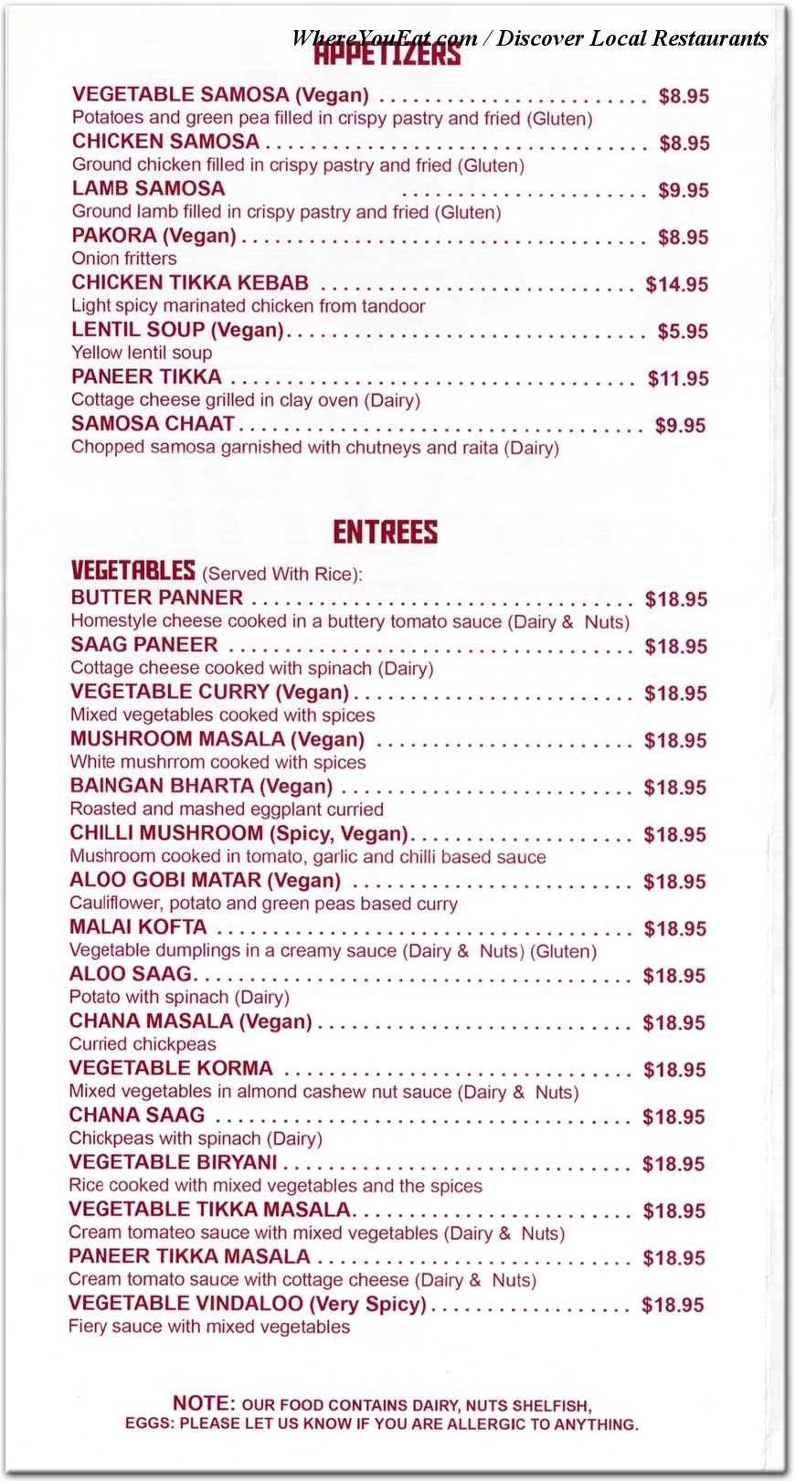 menu image