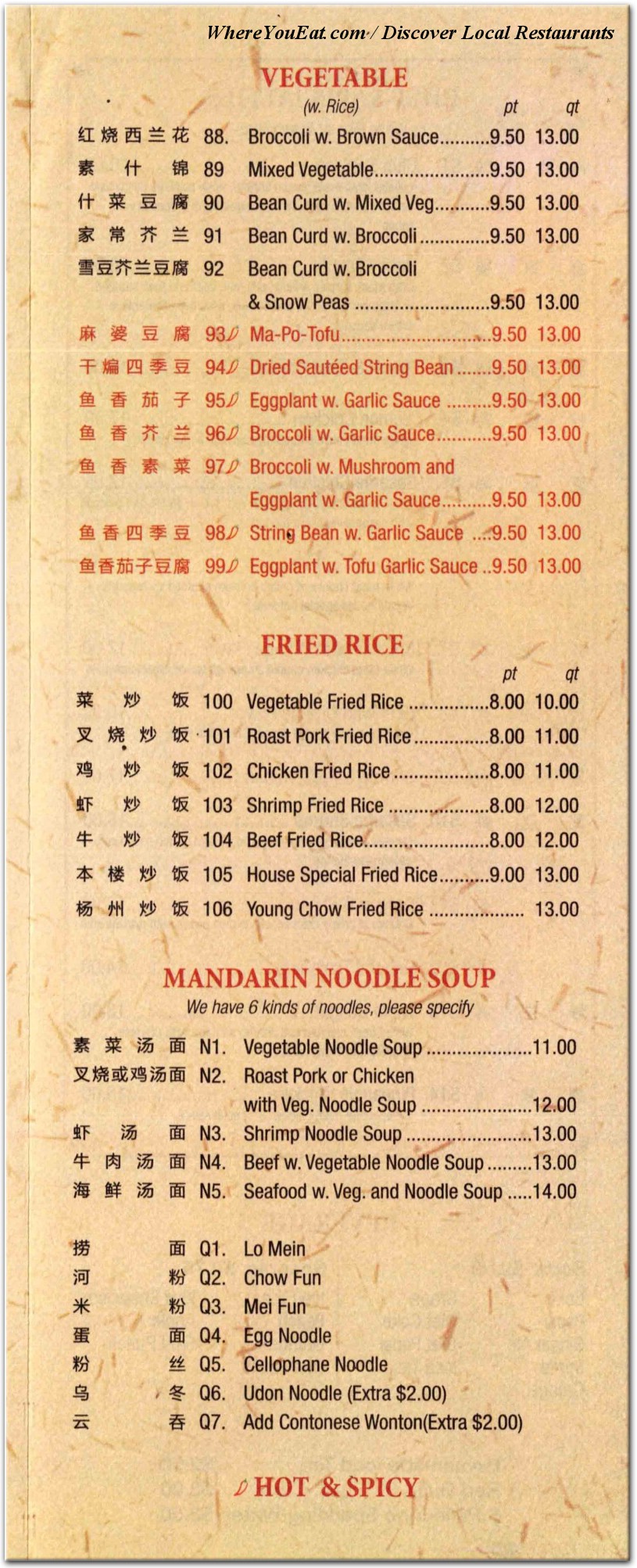 menu image