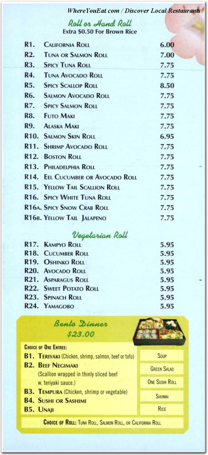 menu image