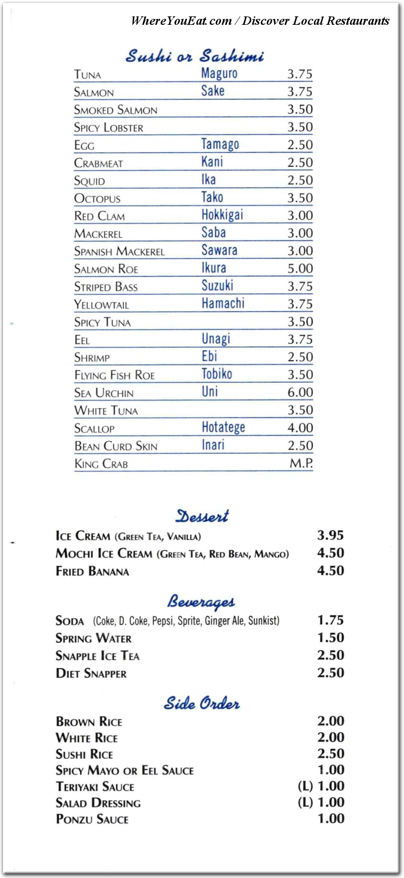 menu image