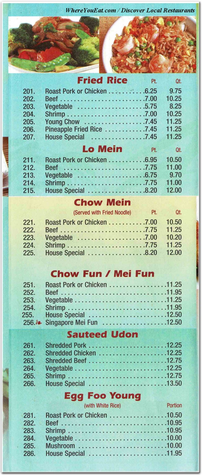 menu image