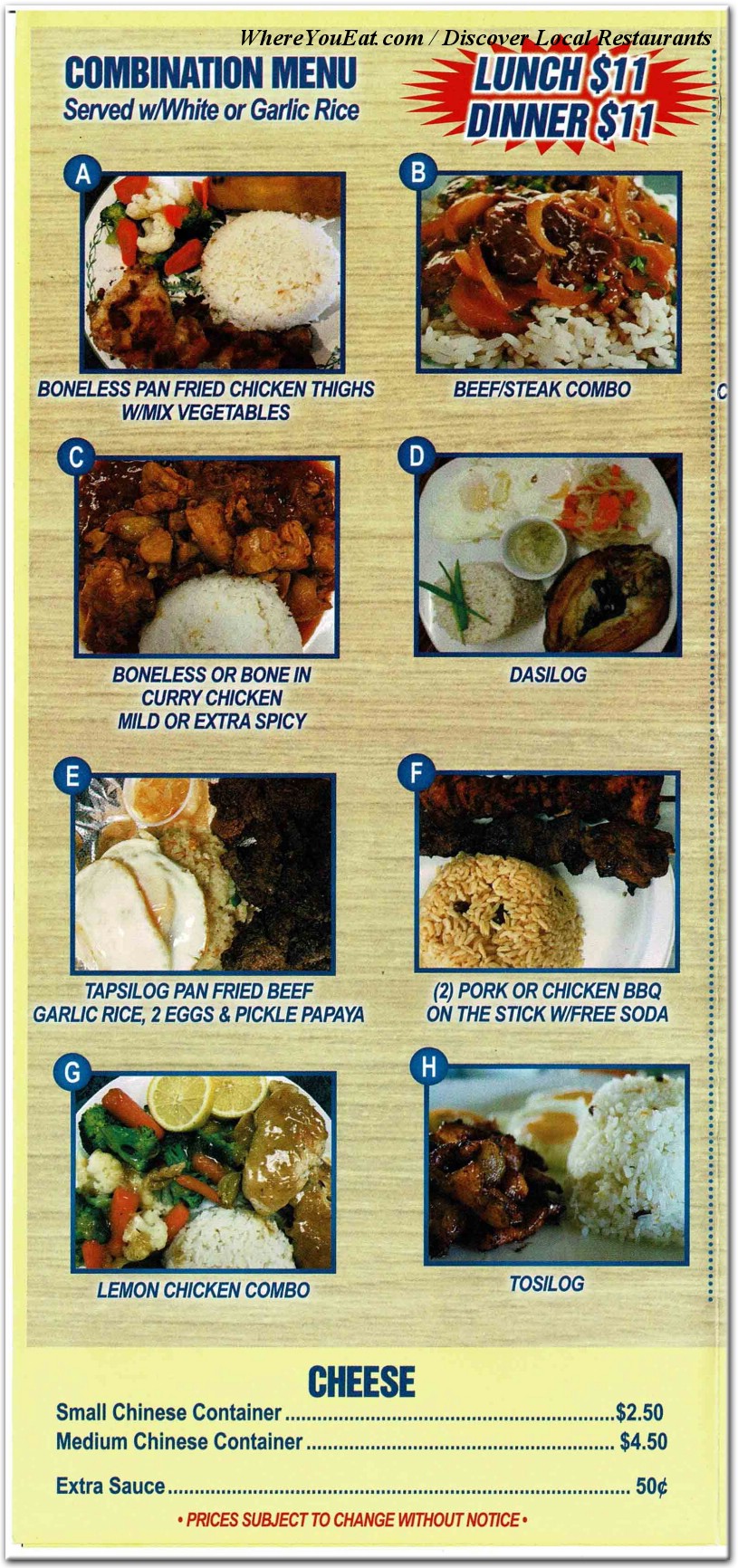 menu image