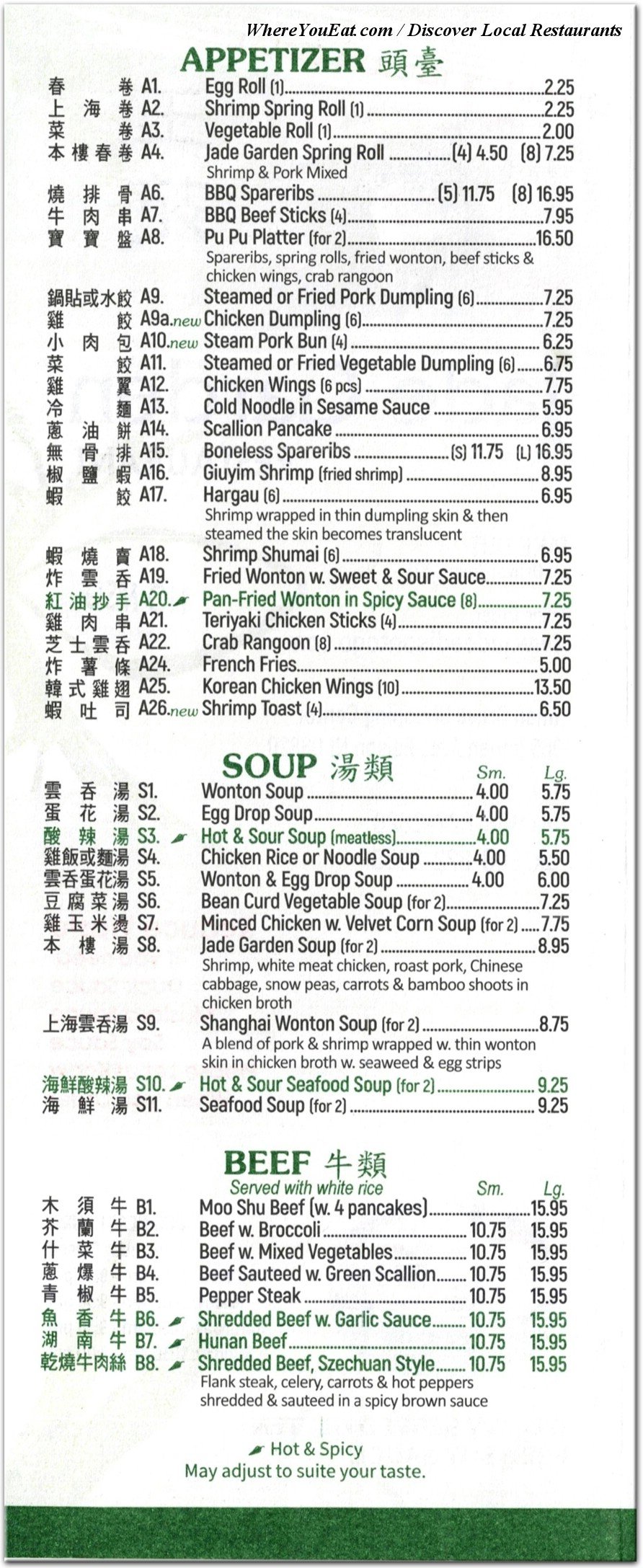 menu image