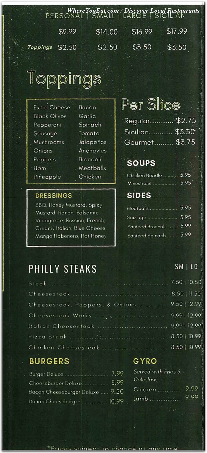 menu image