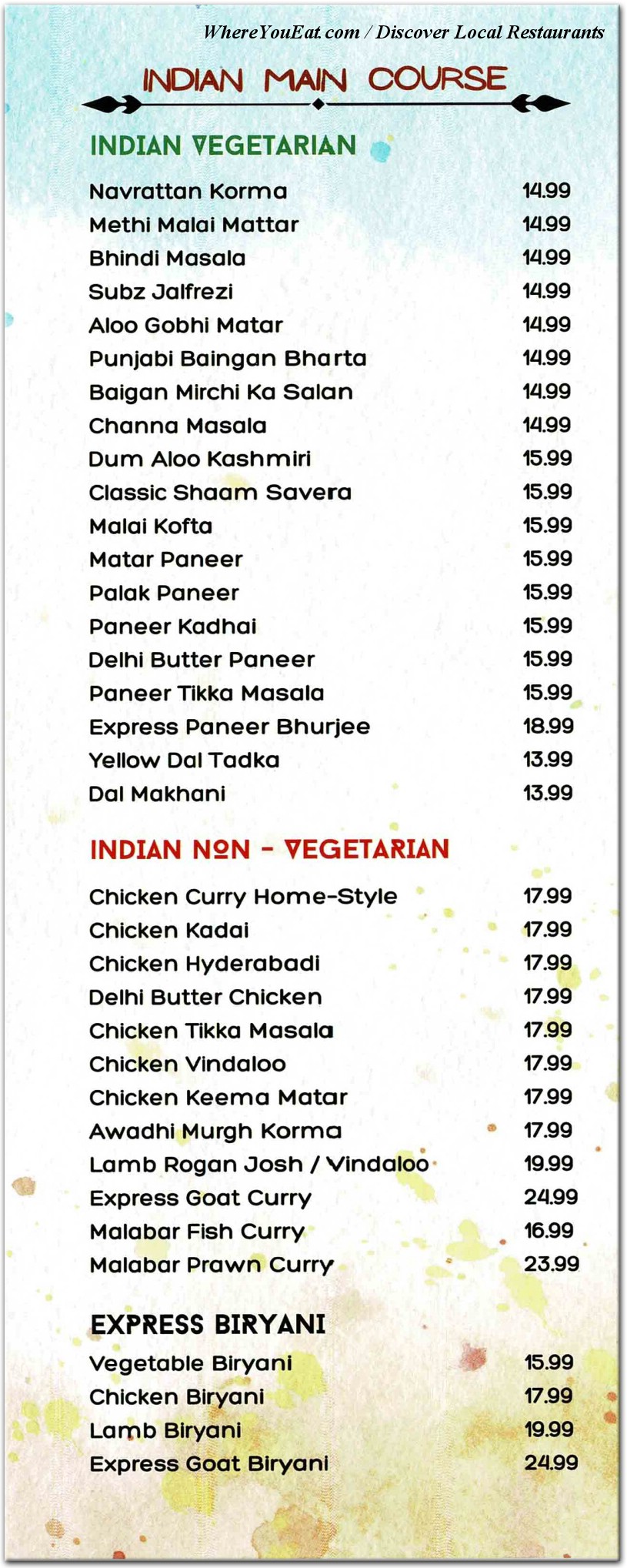 menu image