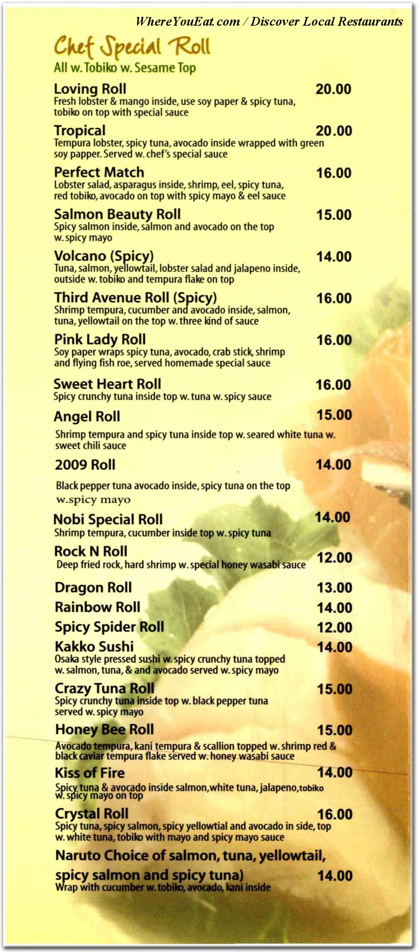 menu image