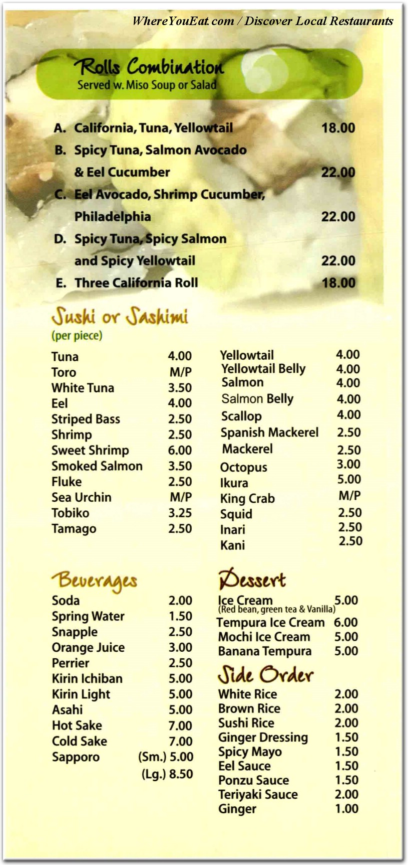 menu image