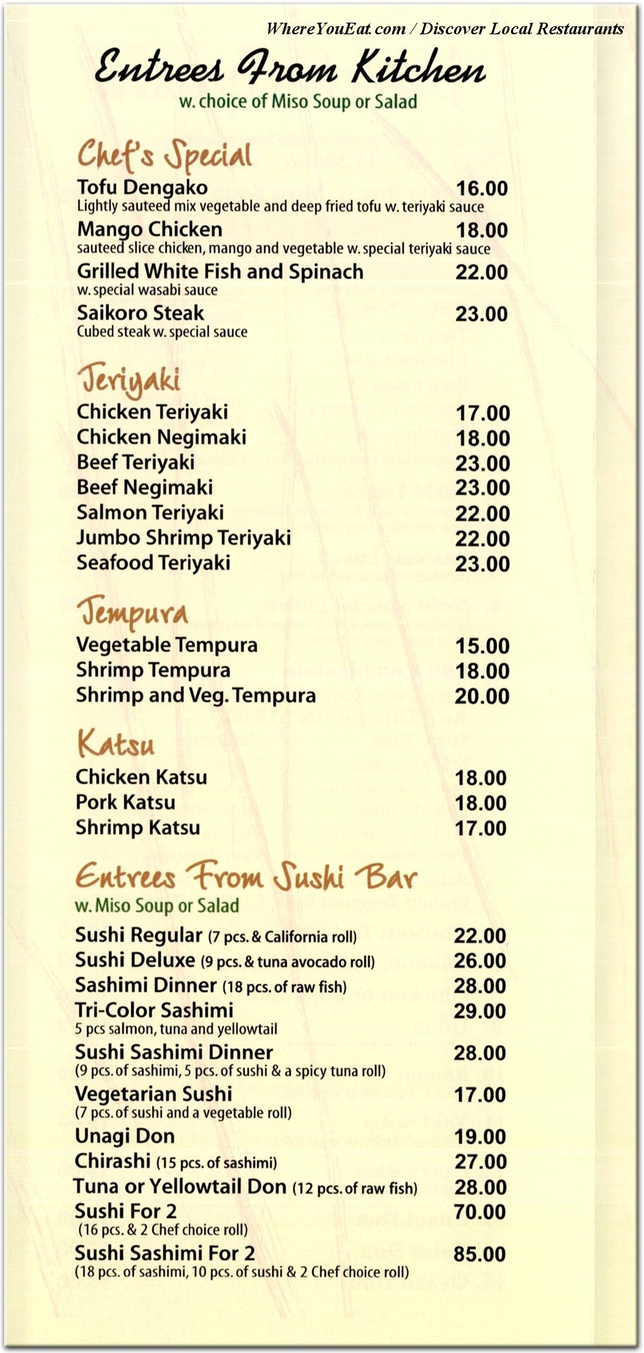 menu image