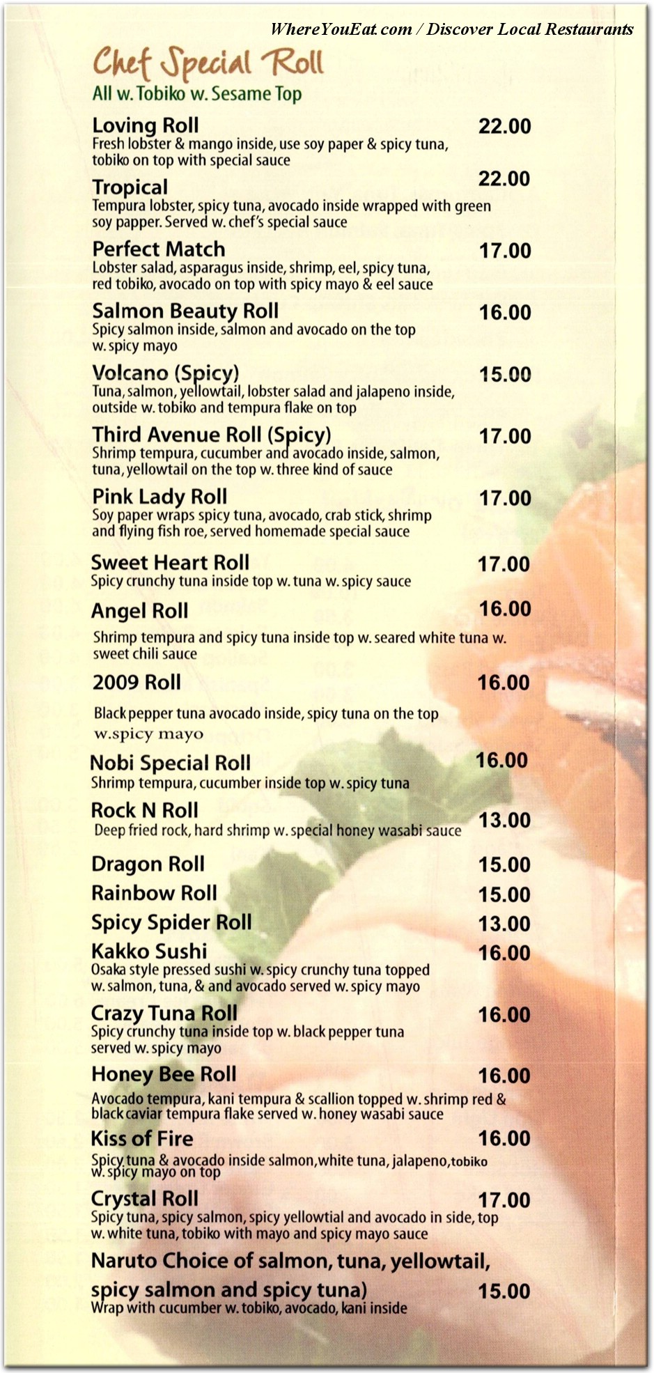menu image