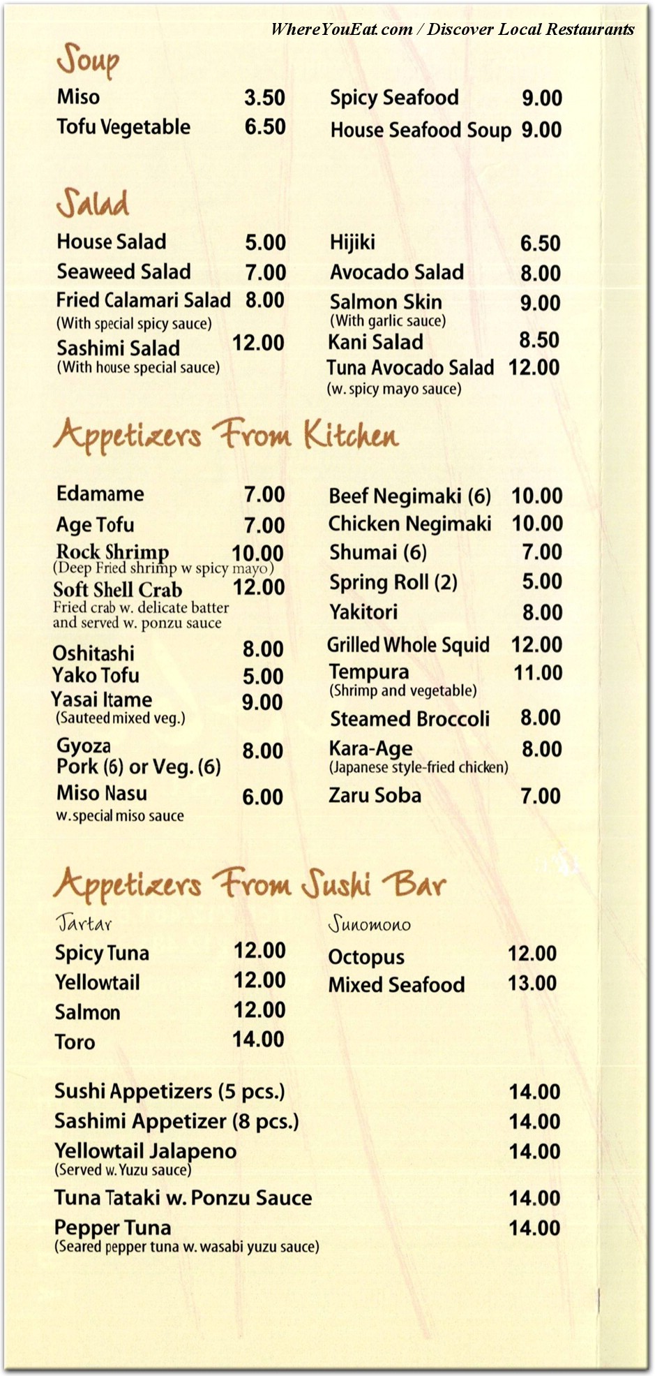 menu image