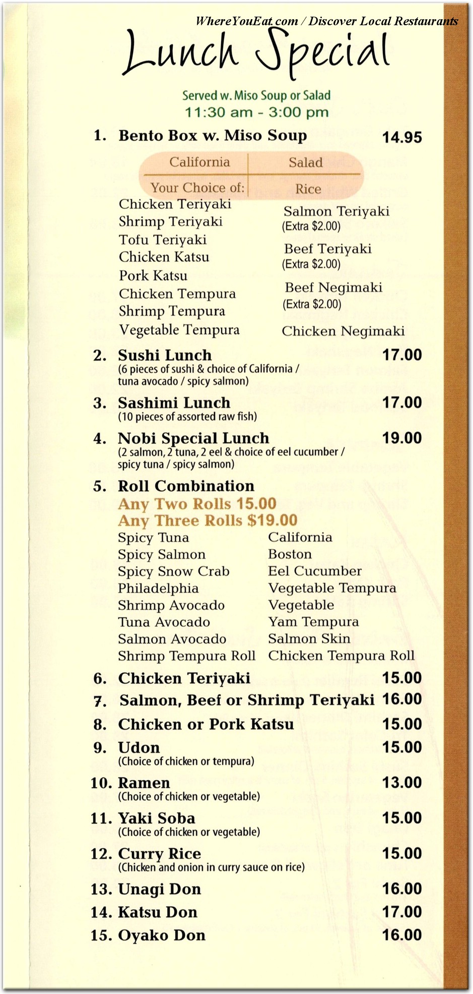 menu image