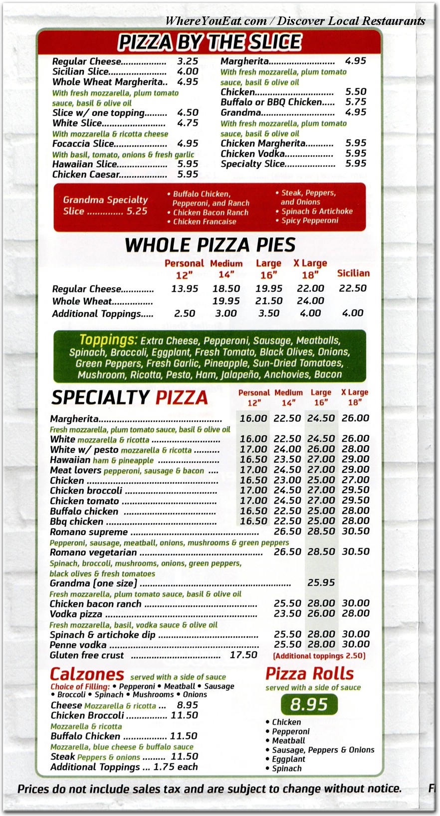 menu image