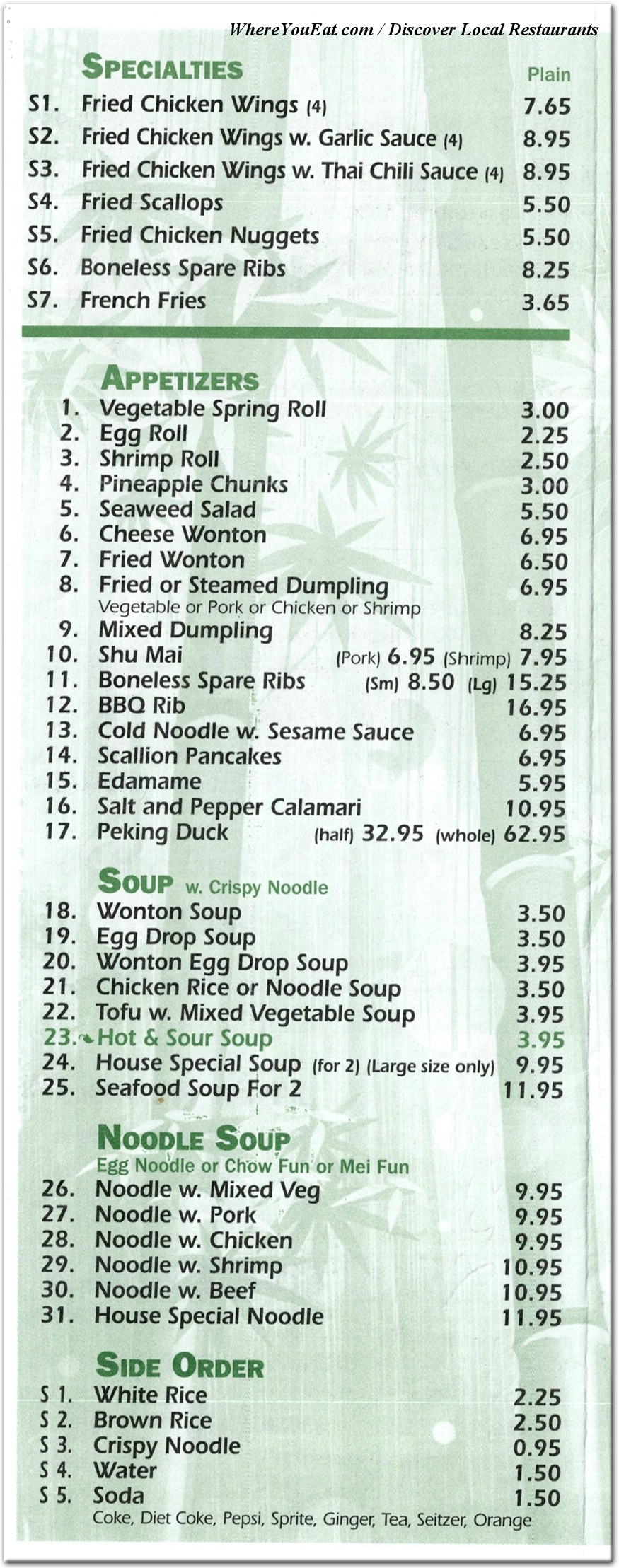 menu image