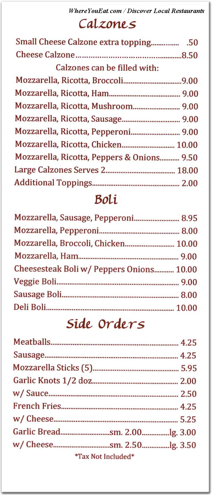 menu image