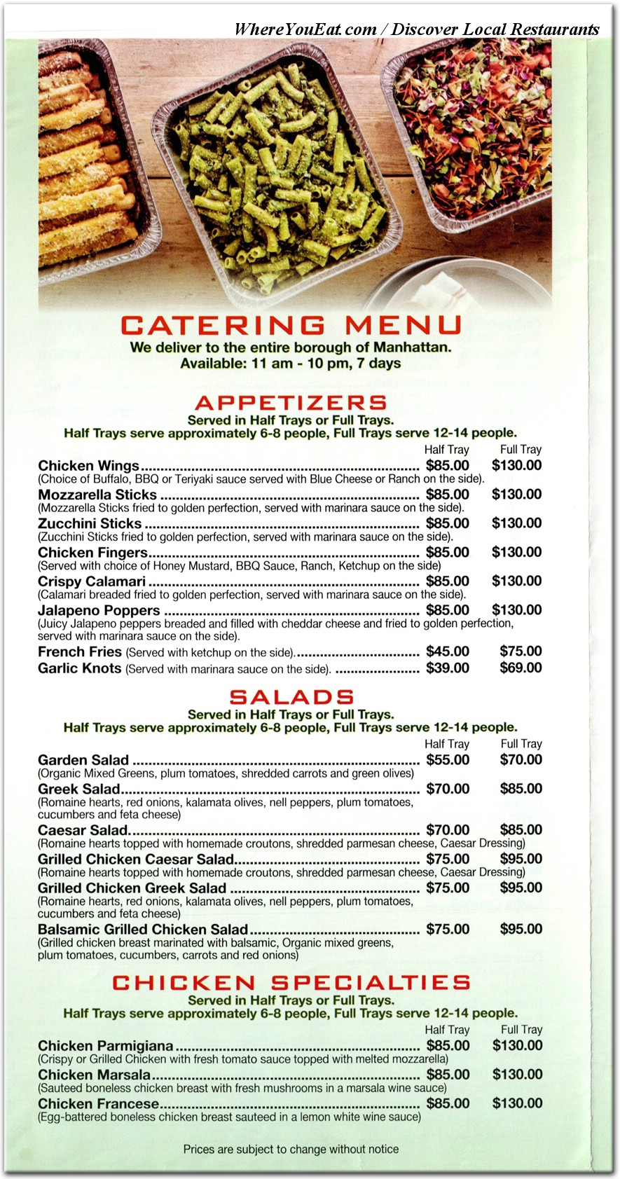 menu image