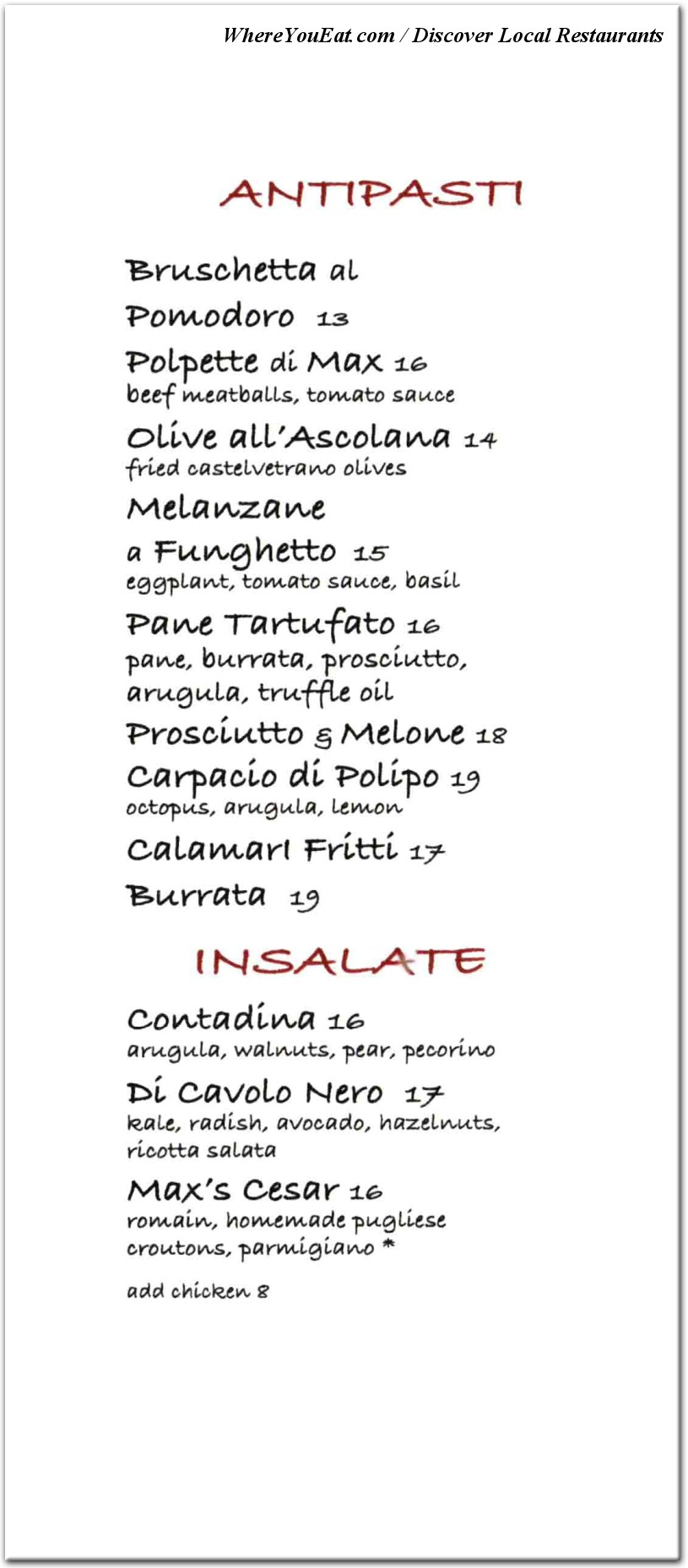 menu image