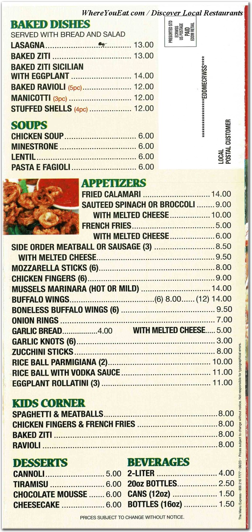 menu image