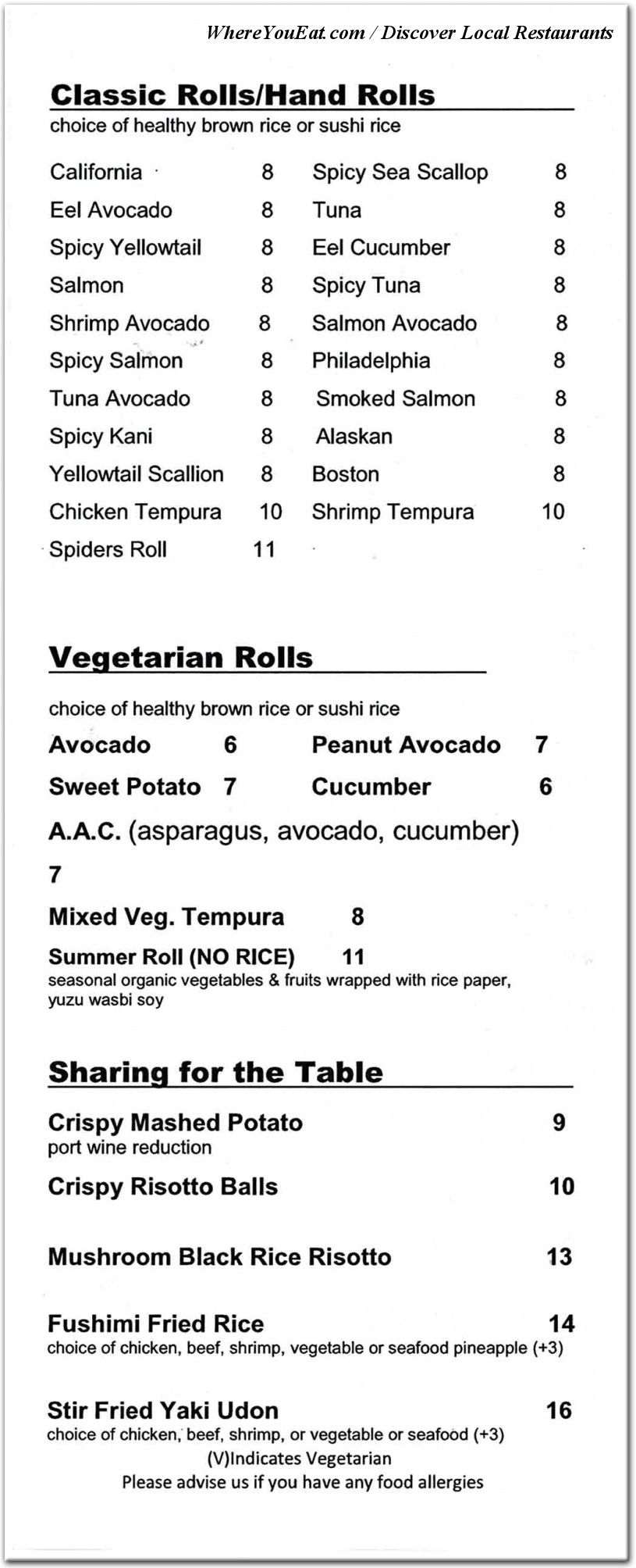 menu image