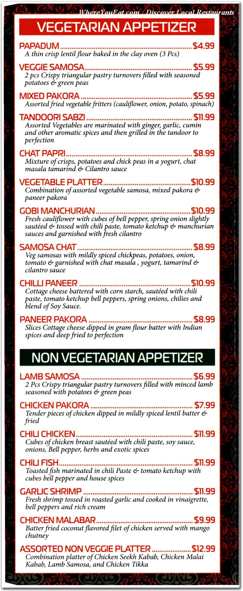 menu image