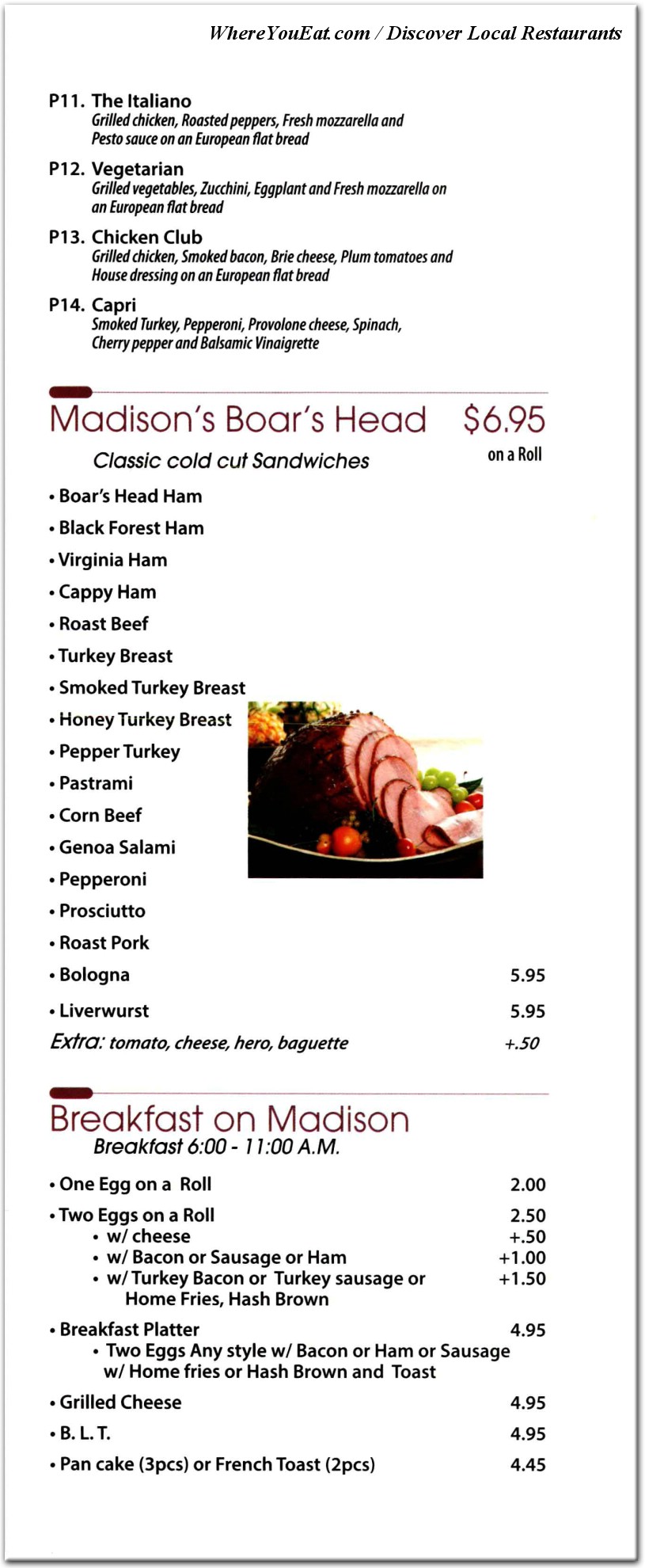 menu image