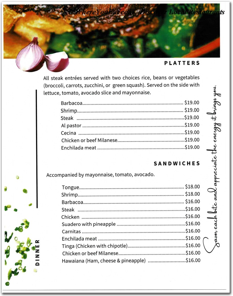 menu image