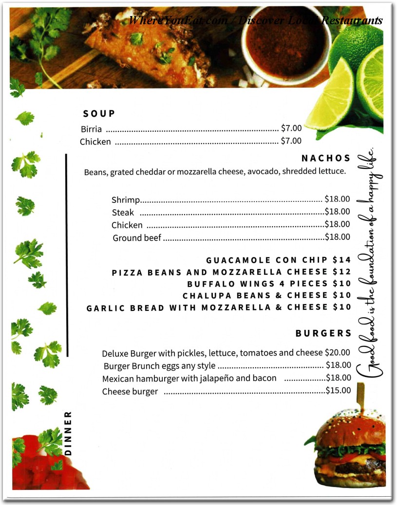 menu image