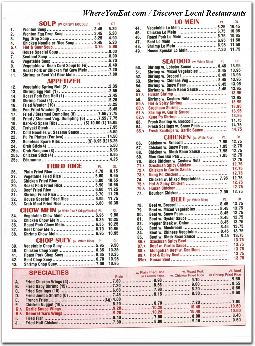 menu image