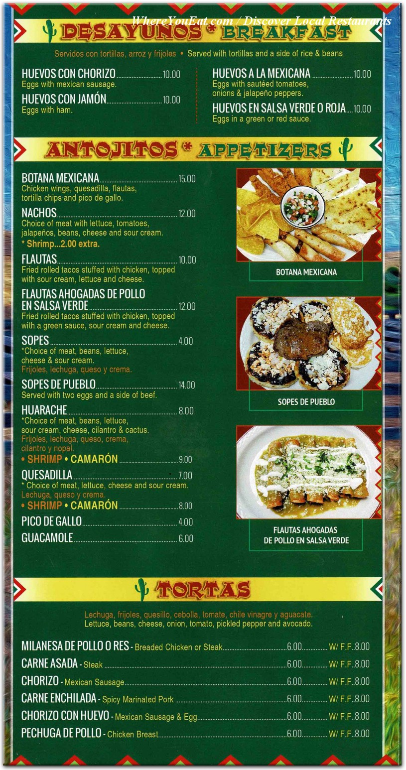 menu image