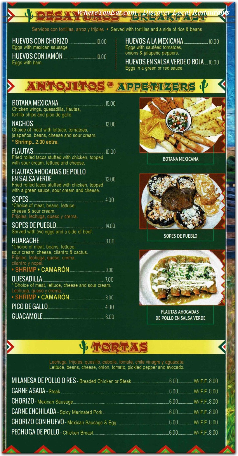 menu image