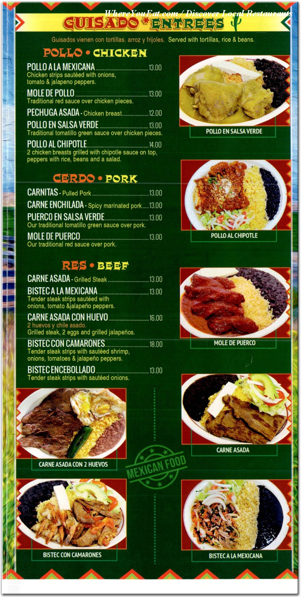 menu image